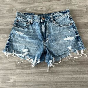 American Eagle 90s Boyfriend Short Size 2 Distressed Denim Y2K Style